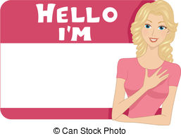 Name Tag Illustrations And Clipart  4596 Name Tag Royalty Free