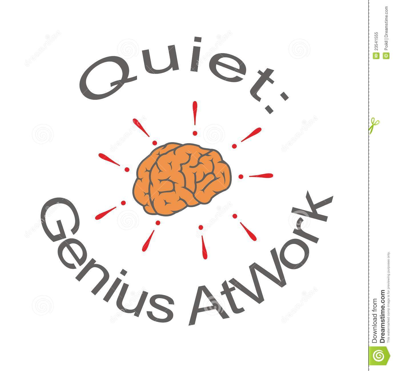 Quiet  Genius At Work Royalty Free Stock Photo   Image  23541555