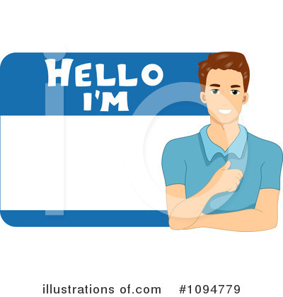 Royalty Free  Rf  Name Tag Clipart Illustration  1094779 By Bnp Design