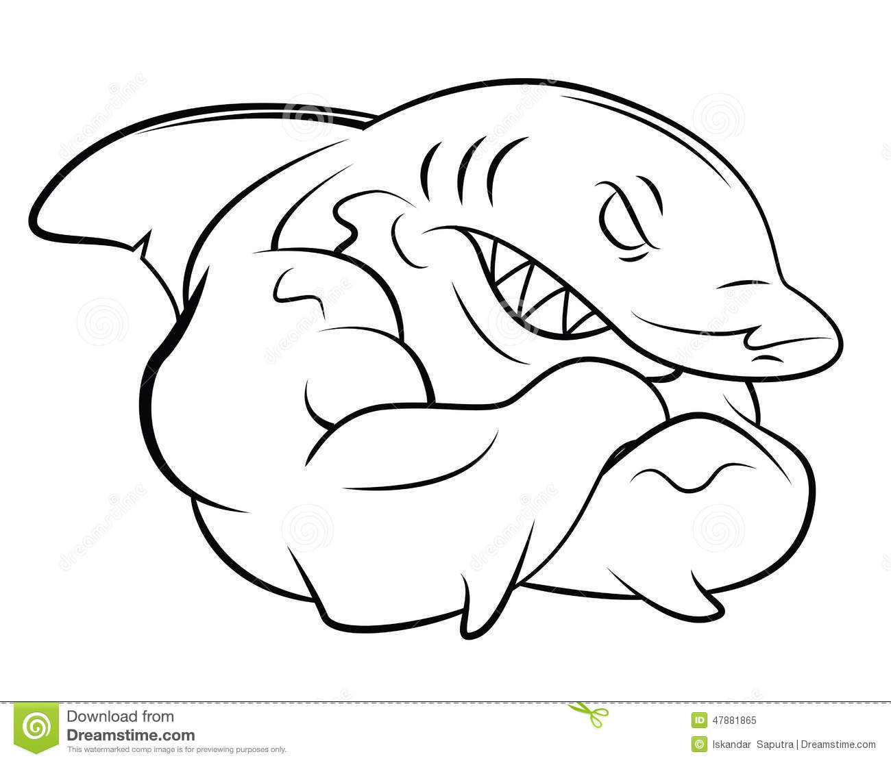 Shark Angry Eps 10 Illustration Design