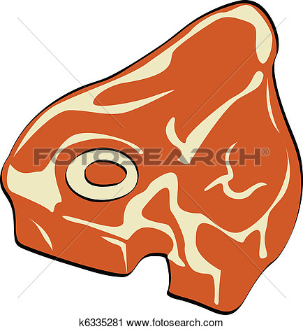 Steak Meat Or Butcher  S T Bone Cut View Large Clip Art Graphic