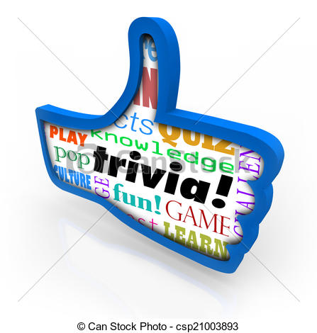 Stock Illustration Of Thumbs Up Trivia Game Winner Feedback Share