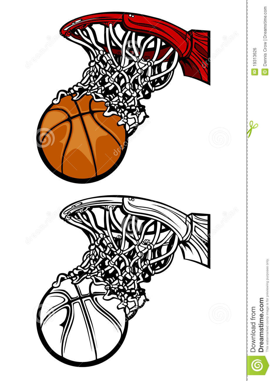 Basketball Hoop Silhouettes Royalty Free Stock Image   Image  19313626