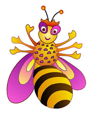 Bee Cartoon Clipart Cute Bumble Queen Bee   Just Free Image Download