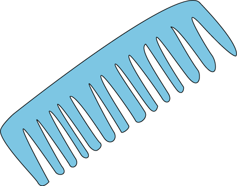 Blue Hair Comb Clip Art Image   Blue Plastic Hair Comb  This Image Is