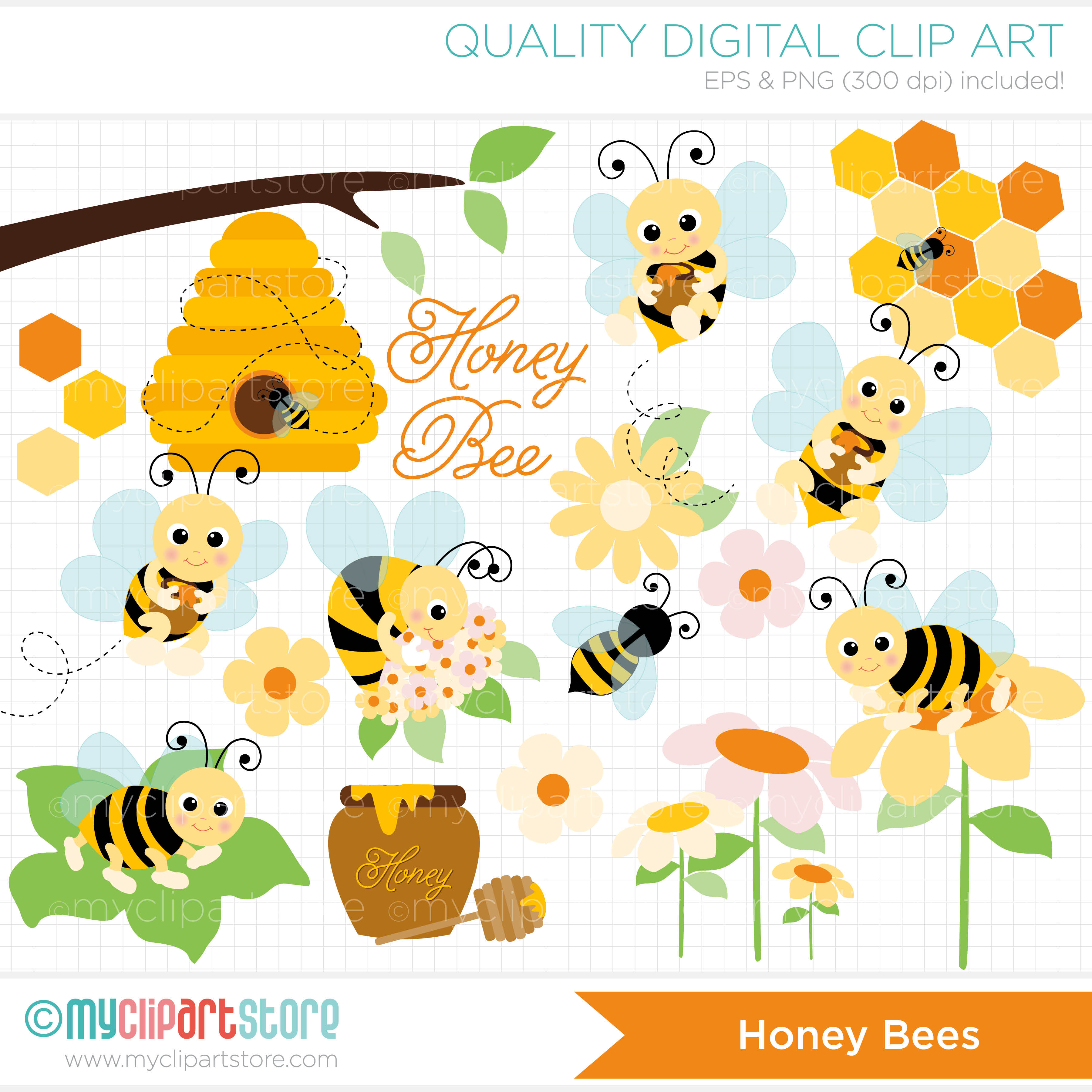 Clip Art   Honey Bees   Bumble Bee Clipart   Myclipartstore