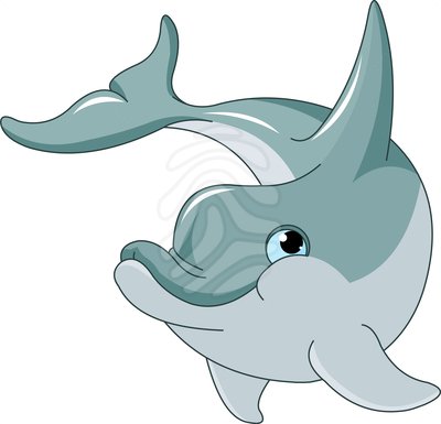 Clip Art  Swimming Dolphin