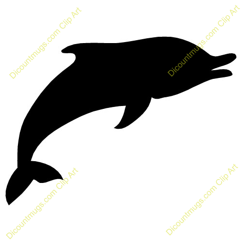 Clipart 11461 Swim Black Dolphin   Swim Black Dolphin Mugs T Shirts