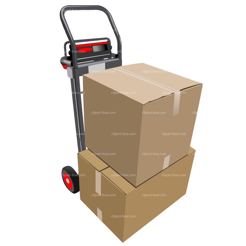 Clipart Box Trolley   Royalty Free Vector Design