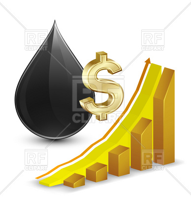 Crude Oil Drop Price   Chart And Dollar Sign Download Royalty Free    