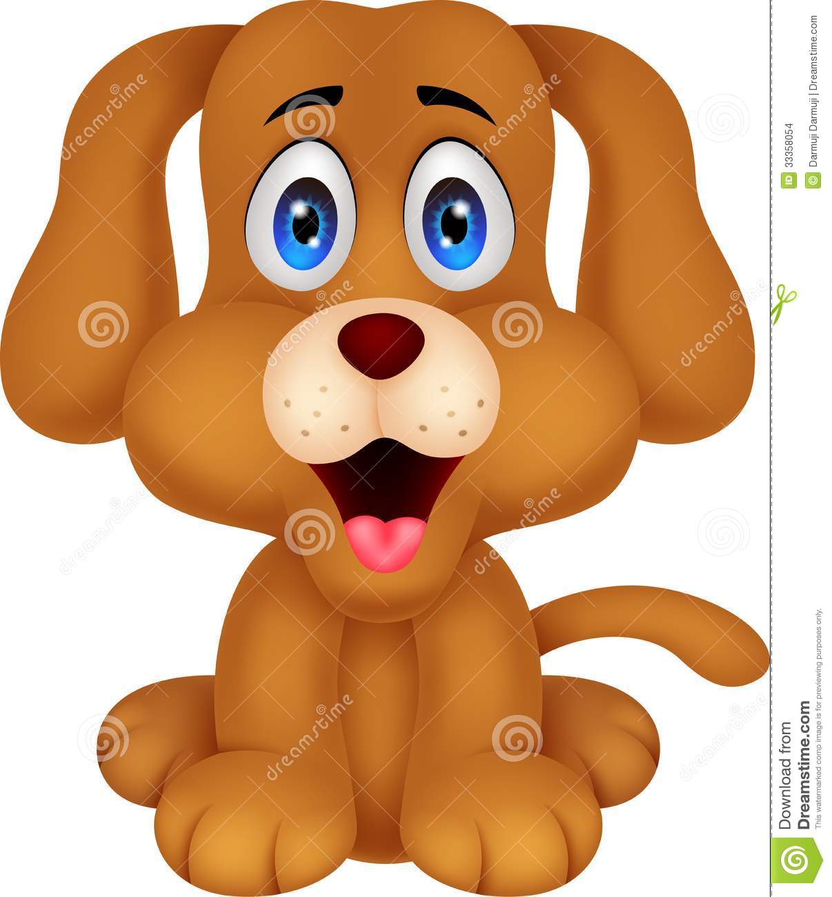 Cute Dog Clip Art Cute Dog Cartoon Illustration Character 33358054 Jpg