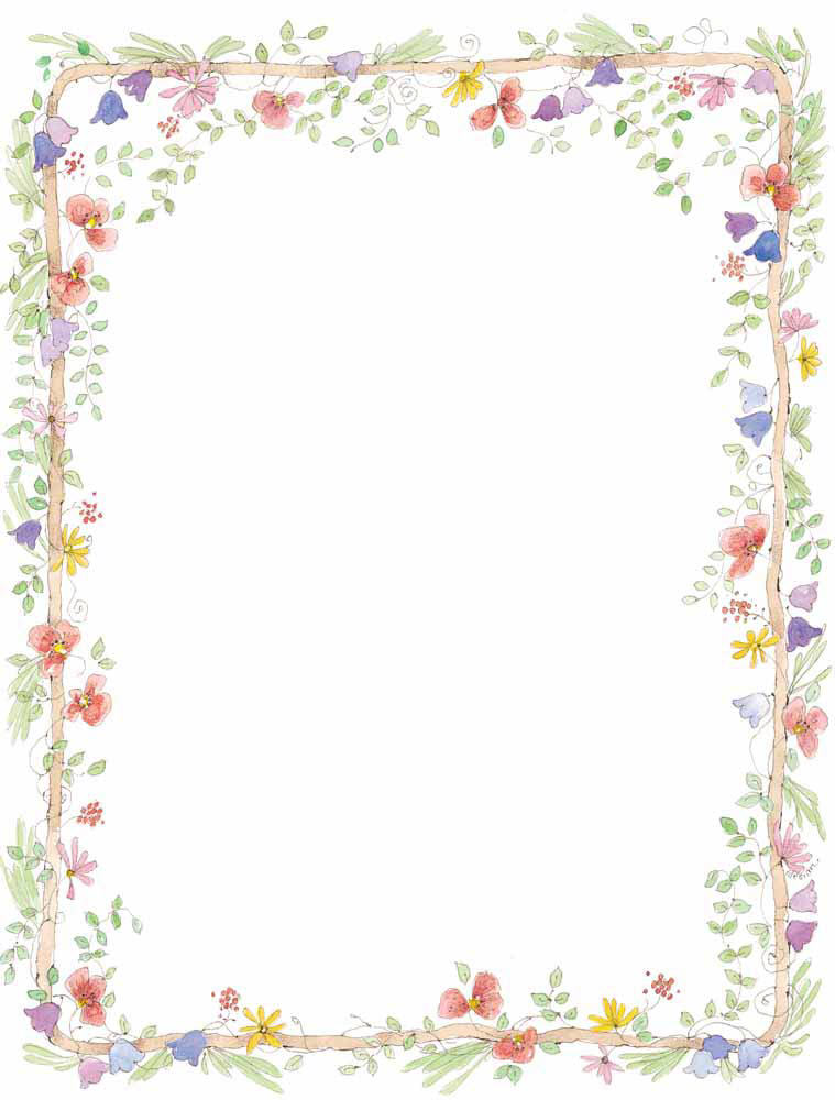 Flowers Borders Png Template Frames Free Photo Frames