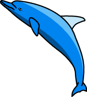Free Dolphin Clipart Graphics  Swimming   Diving Dolphins   Baby