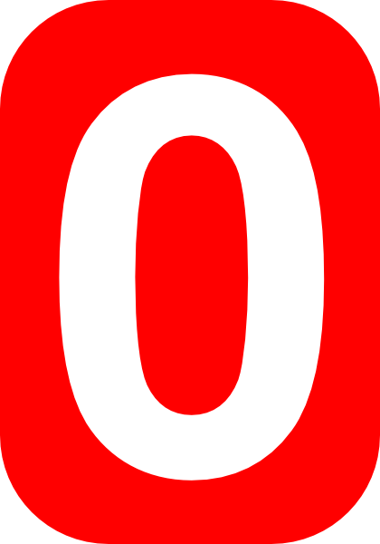 Number 0 Clipart Image Red Rounded Rectangle With Number 0 Clip Ar