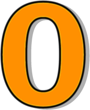 Number 0 Orange    Signs Symbol Alphabets Numbers Outlined Numbers