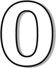 Number 0 Outline    Signs Symbol Alphabets Numbers Outlined Numbers