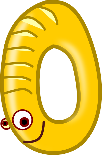 Number Zero Yellow Clip Art At Clker Com   Vector Clip Art Online
