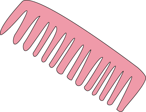 Pink Hair Comb Clip Art Image   Pink Plastic Hair Comb  This Image Is