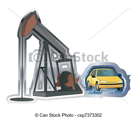 Pumpjack Pumping A Crude Oil  Petroleum Crude Oil Illustration