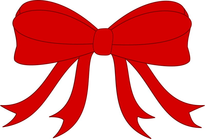 Red Bowed Ribbon By Gr8dan   A Red Ribbon Tied In A Bow Simplified