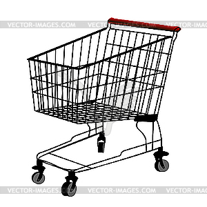 Shopping Trolley Silhouette   Vector Image