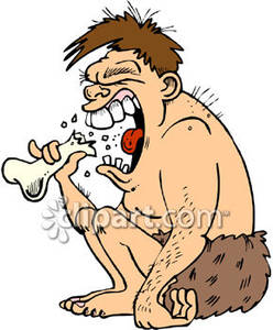 Stupid Caveman   Royalty Free Clipart Picture
