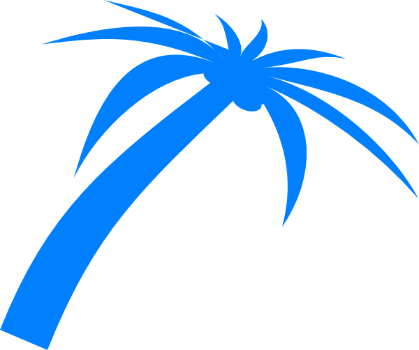 Blue Palm Tree Clip Art At Clker Com   Vector Clip Art Online Royalty