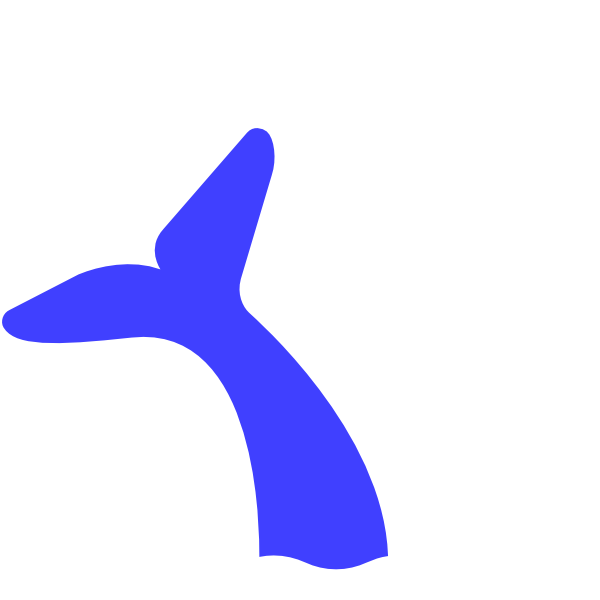 Blue Whale Tail Clip Art At Clker Com   Vector Clip Art Online    