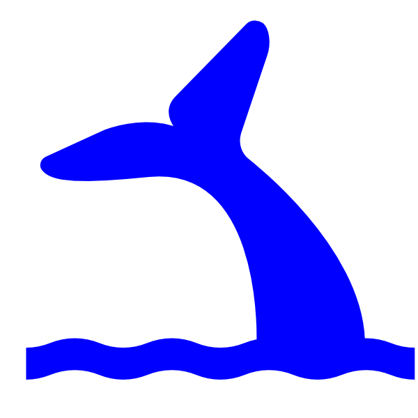 Blue Whale Tail Clip Art At Clker Com   Vector Clip Art Online