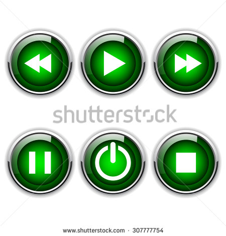 Buttons For Player  Stop Play Pause Rewind Fast Forward Power