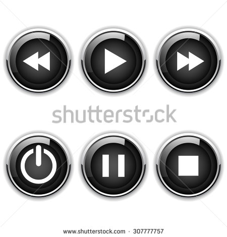 Buttons For Player  Stop Play Pause Rewind Fast Forward Power