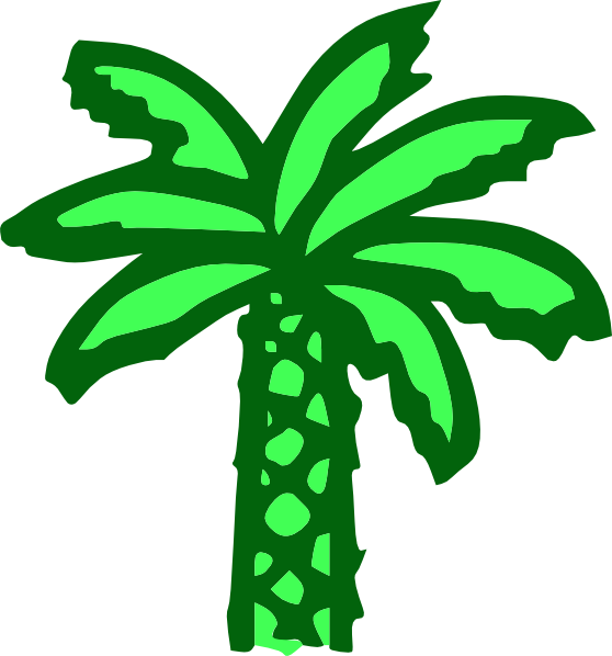 Cartoon Green Palm Tree Clip Art At Clker Com   Vector Clip Art Online