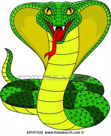 Clip Art   Angry Cobra Snake  Fotosearch   Search Clipart