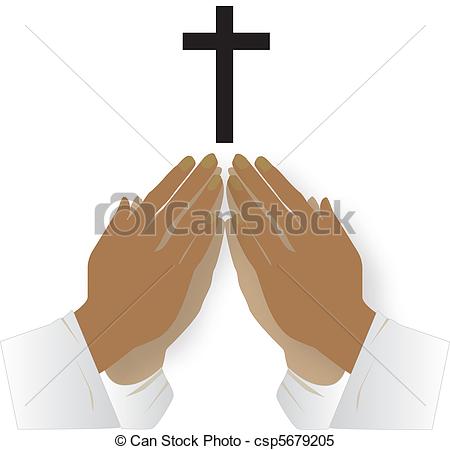 Clipart Vector Of Praying Together   Praying Hads Praying Together