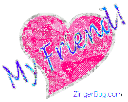 Friend Heart Glitter Text Friendship Hearts Free Image Glitter Graphic