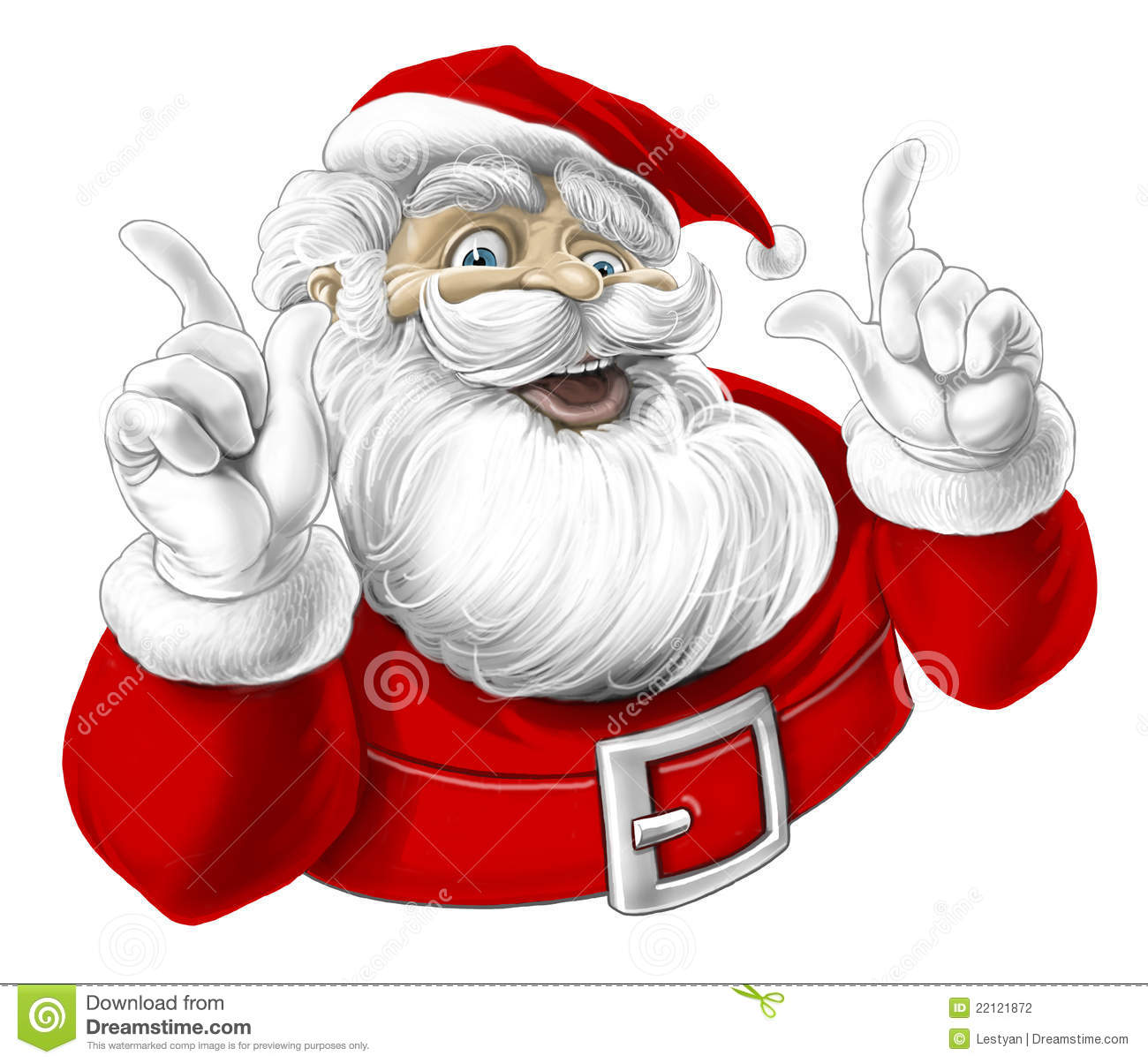 Illustration Of Funny Santa Claus On White Background  Hand Drawn