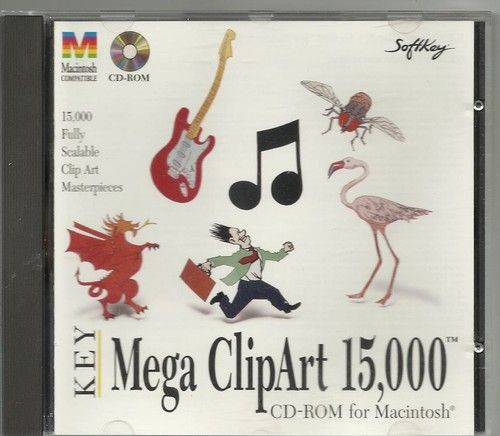    Mega  Clipart 15000 Cd Rom  Apple  Macintosh Compatible  1995