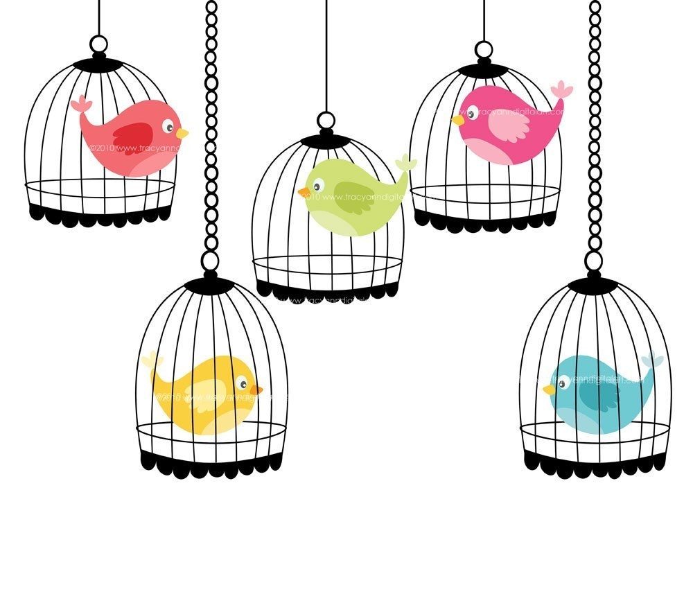 Open Bird Cage Clip Art Birds And Birdcage Clip Art By