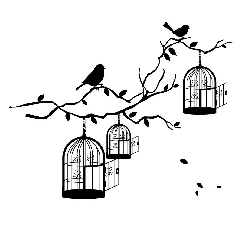 Open Bird Cage Clip Art