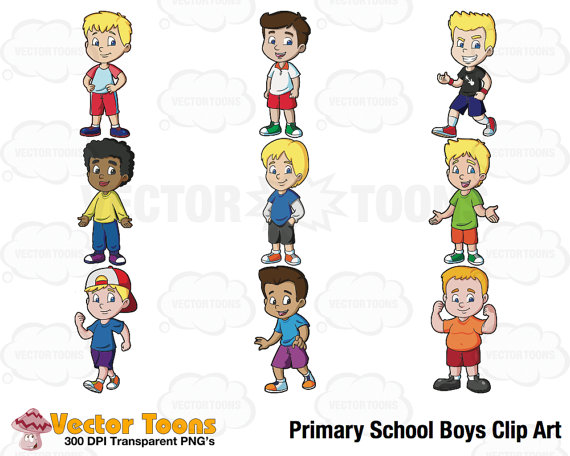 Primary School Boys Clip Art Digital Clipart Digital Graphics