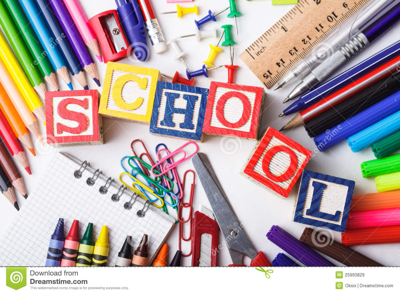 Primary School Stationery Royalty Free Stock Images   Image  25993829