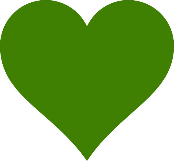Solid Green Heart Clip Art At Clker Com   Vector Clip Art Online    