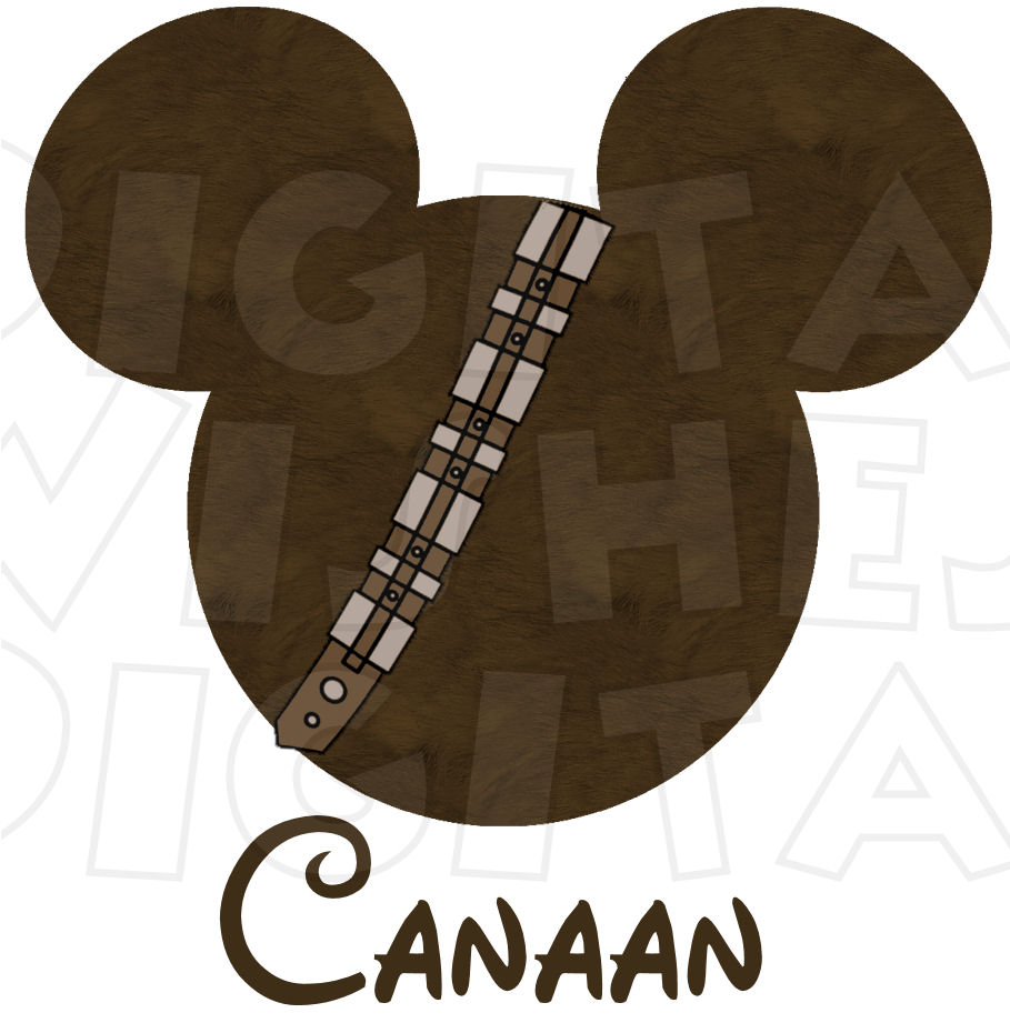 Star Wars Chewbacca In Mickey Head Instant Download Digital Clip Art