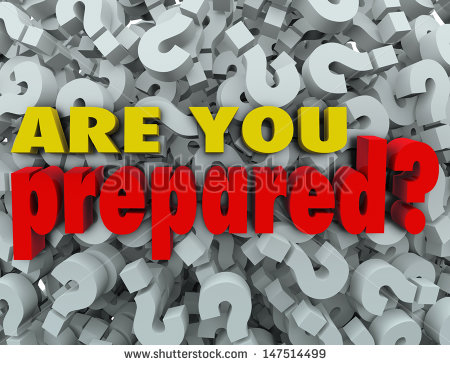 The Question Are You Prepared  On A Background Of Question Marks To    