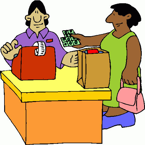 Woman With Food Stamps Clipart   Woman With Food Stamps Clip Art
