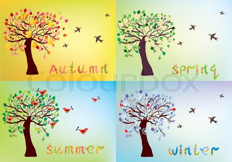 1950740 64951 Four Seasons Card With Tree And Seasons Names Jpg