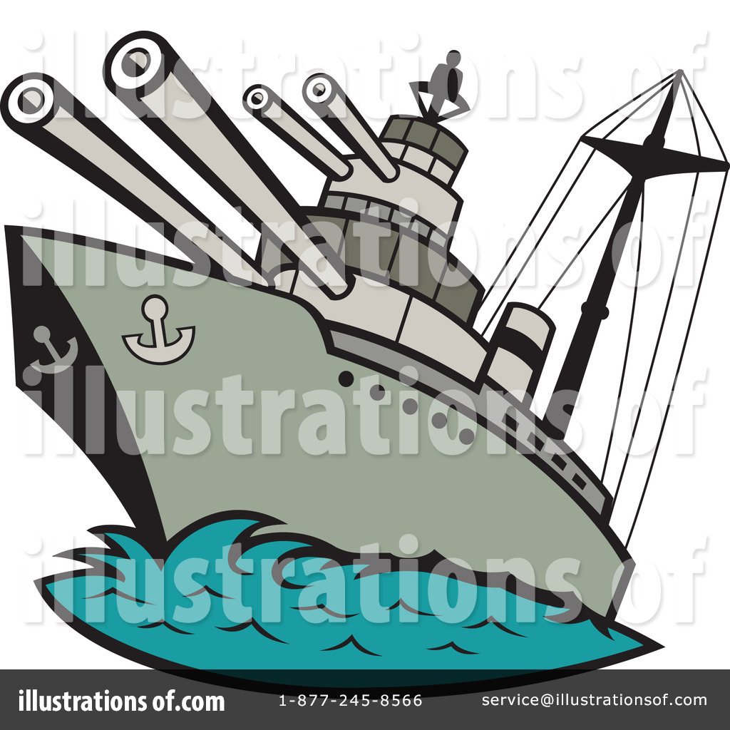 Battleship Clipart  1236762 By Patrimonio   Royalty Free  Rf  Stock