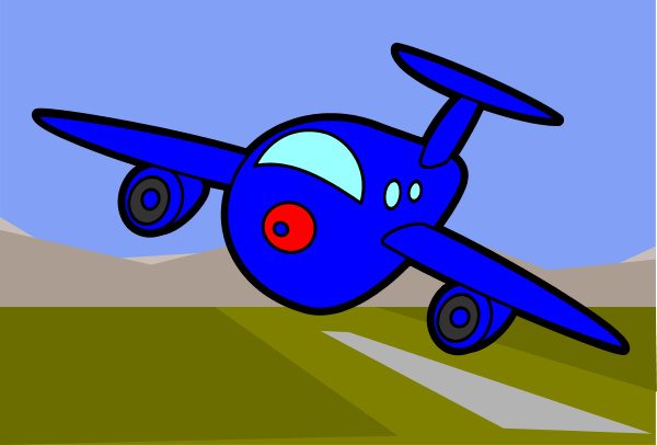 Cartoon Airplane   Vector Clip Art