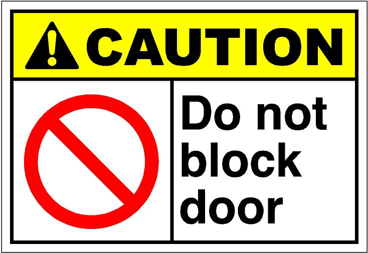 Cauth036 Do Not Block Door Eps