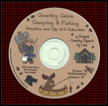 Country Cabin Camping Fishing Graphics And Clip Art Collection